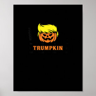 Trumpkin Make Halloween Great Again USA Flag Funny Poster