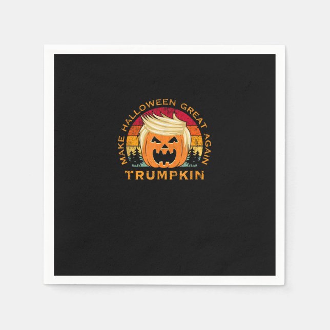 Trumpkin Make Halloween Great Again Vintage Napkin (Front)