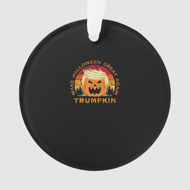 Trumpkin Make Halloween Great Again Vintage Ornament (Front)