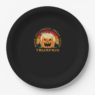 Trumpkin Make Halloween Great Again Vintage Paper Plate