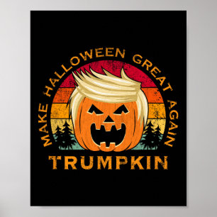 Trumpkin Make Halloween Great Again Vintage Poster