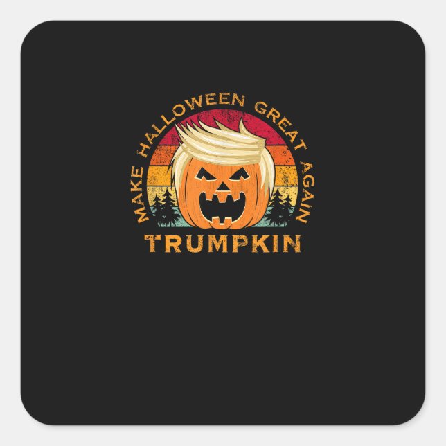 Trumpkin Make Halloween Great Again Vintage Square Sticker (Front)
