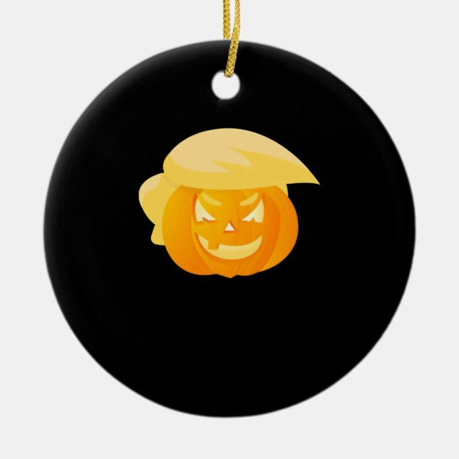 Trumpkin Make Halloween Great  Ceramic Tree Decoration (Front)