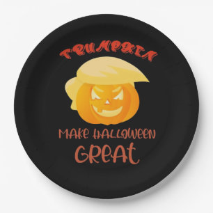 Trumpkin Make Halloween Great Classic Paper Plate