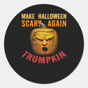Trumpkin Make Halloween Scary Again – Funny Donald Classic Round Sticker