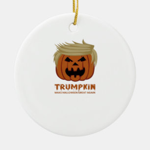 Trumpkin – Make Halloweens Great Again Funny Pumpk Ceramic Tree Decoration