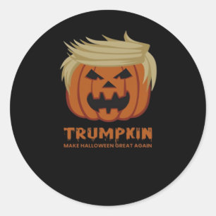 Trumpkin – Make Halloweens Great Again Funny Pumpk Classic Round Sticker
