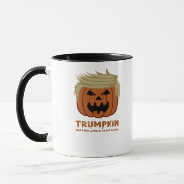 Trumpkin – Make Halloweens Great Again Funny Pumpk Mug (Left)