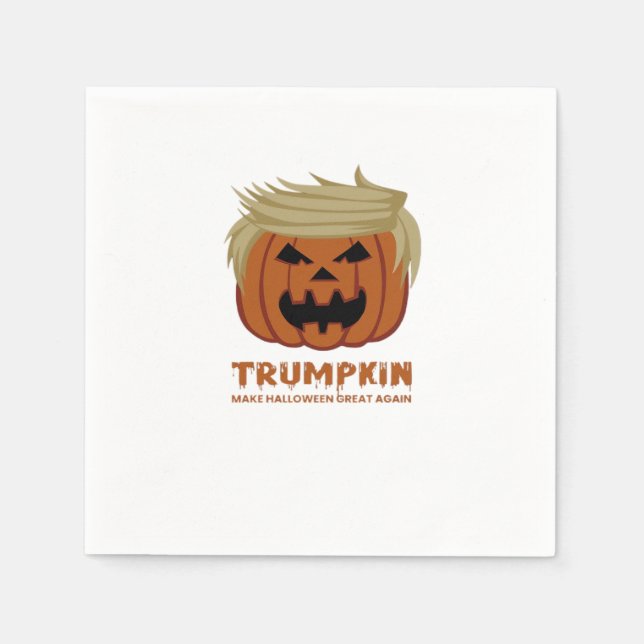 Trumpkin – Make Halloweens Great Again Funny Pumpk Napkin (Front)