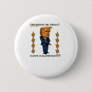 Trumpkin Or Treat Classic 6 Cm Round Badge