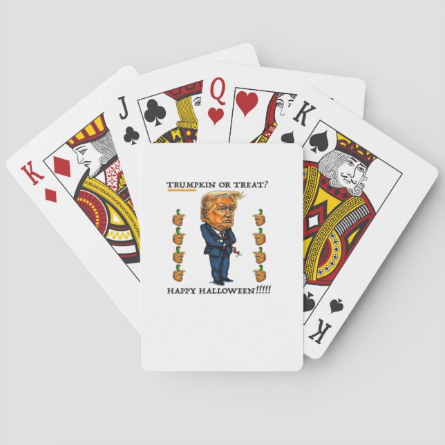 Trumpkin Or Treat Classic Playing Cards (Back)