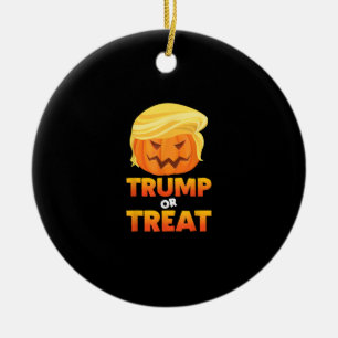 Trumpkin Or Treat Trumpkin Halloween Costume Ceramic Tree Decoration