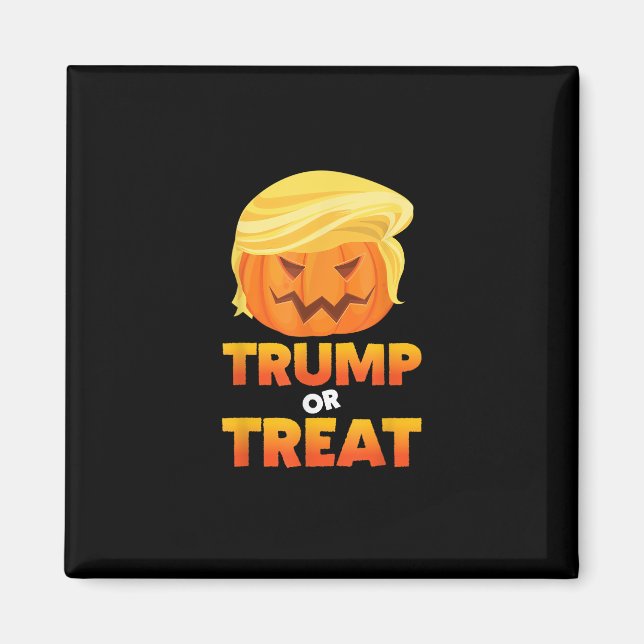 Trumpkin Or Treat Trumpkin Halloween Costume Magnet (Front)