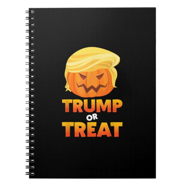 Trumpkin Or Treat Trumpkin Halloween Costume Notebook (Front)