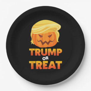 Trumpkin Or Treat Trumpkin Halloween Costume Paper Plate