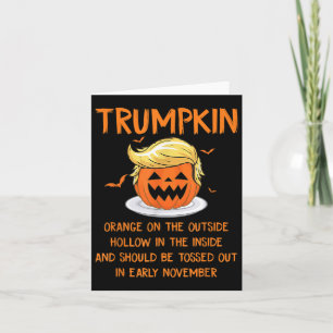 Trumpkin Orange On The Outside Anti-trump Hallowee Card