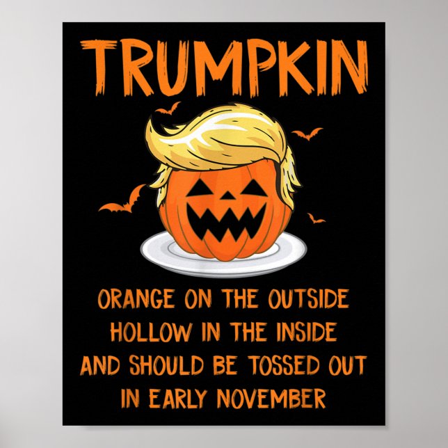 Trumpkin Orange On The Outside Anti-trump Hallowee Poster (Front)