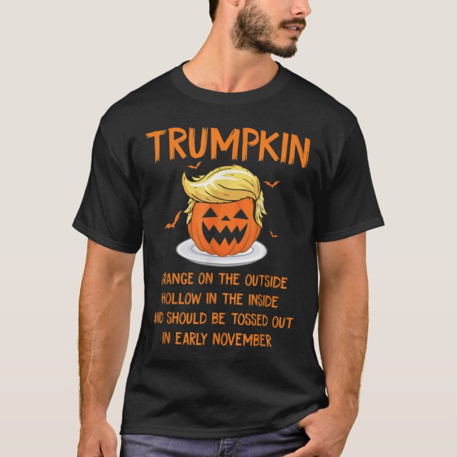 Trumpkin Orange On The Outside Anti-trump Hallowee T-Shirt (Front)