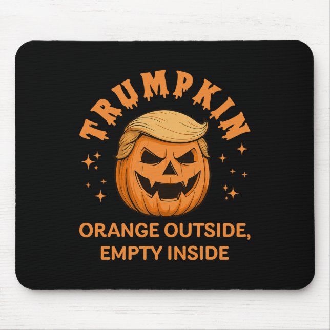 Trumpkin Orange Outside Empty Inside Funny Hallowe Mouse Mat (Front)