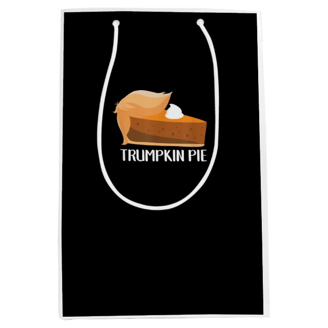 Trumpkin Pie Pumpkin Funny Thanksgiving Medium Gift Bag (Front)