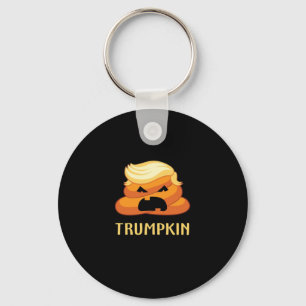 Trumpkin Poop Funny Halloween Key Ring