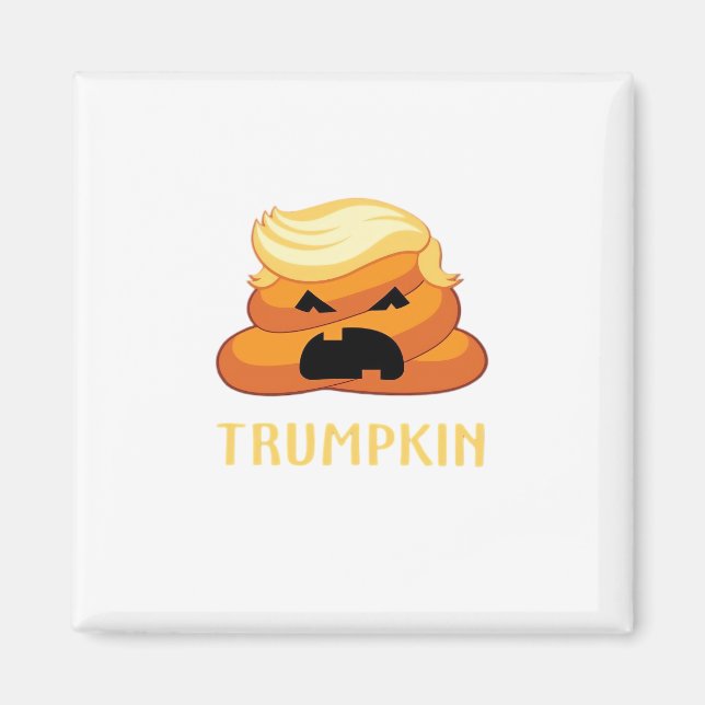 Trumpkin Poop Funny Halloween Magnet (Front)
