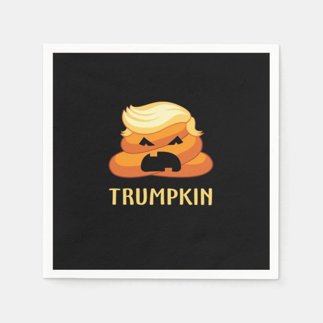 Trumpkin Poop Funny Halloween Napkin (Front)