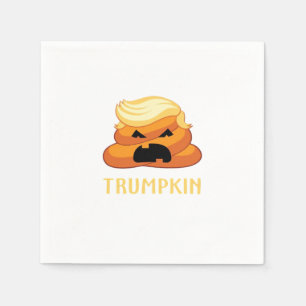Trumpkin Poop Funny Halloween Napkin