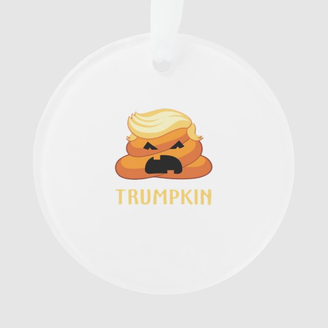 Trumpkin Poop Funny Halloween Ornament (Front)