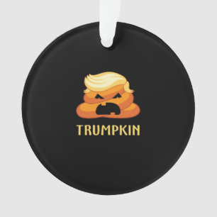 Trumpkin Poop Funny Halloween Ornament