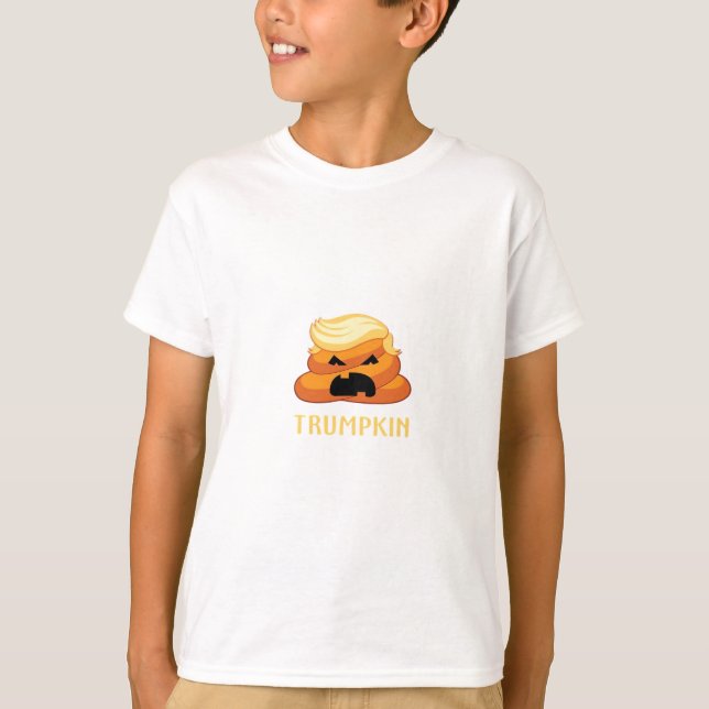 Trumpkin Poop Funny Halloween T-Shirt (Front)