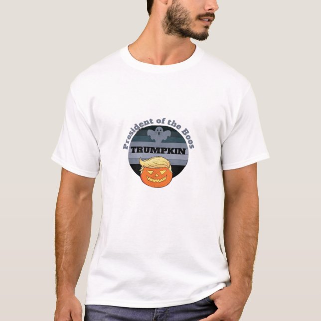 Trumpkin, President Of The Boos Halloween T-Shirt (Front)