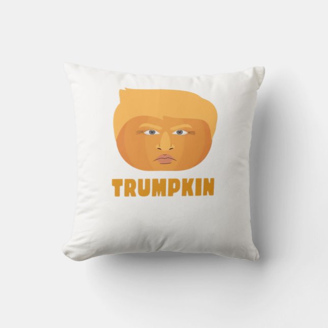Trumpkin Pumpkin Funny Halloween Design Classic Cushion (Front)