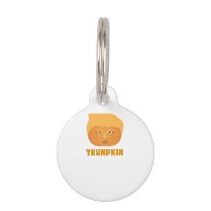 Trumpkin Pumpkin Funny Halloween Design Classic Pet Tag