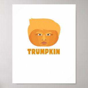 Trumpkin Pumpkin Funny Halloween Design Classic Poster