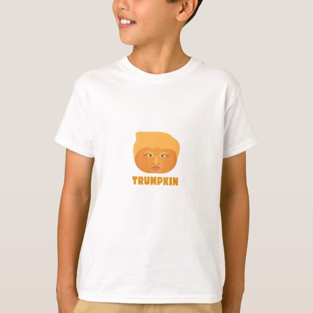 Trumpkin Pumpkin Funny Halloween Design Classic T-Shirt (Front)