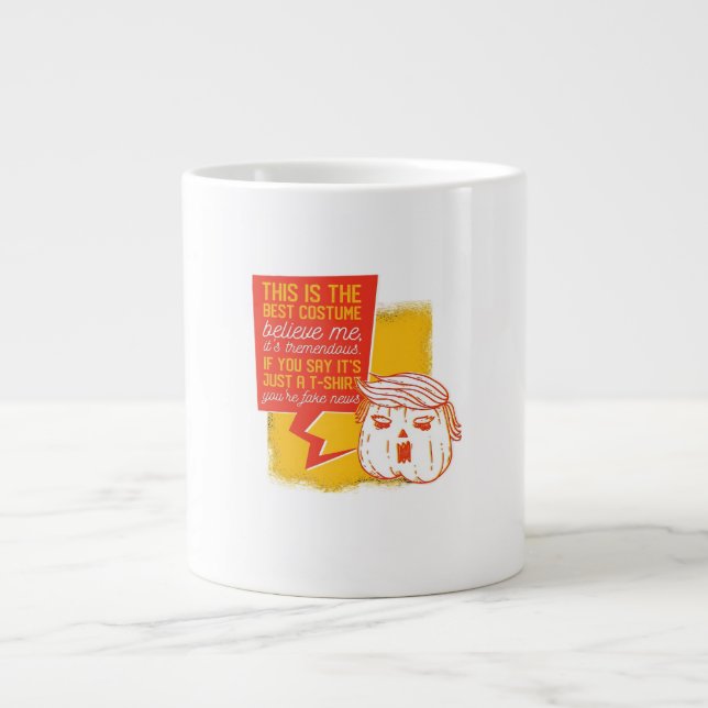 Trumpkin Pumpkin Funny Halloween Quote Large Coffee Mug (Front)