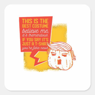 Trumpkin Pumpkin Funny Halloween Quote Square Sticker