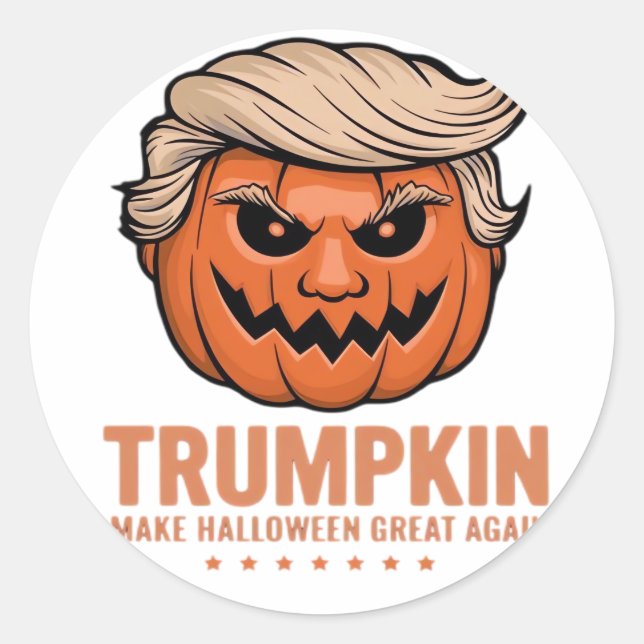 Trumpkin Pumpkin, Halloween Classic Classic Round Sticker (Front)