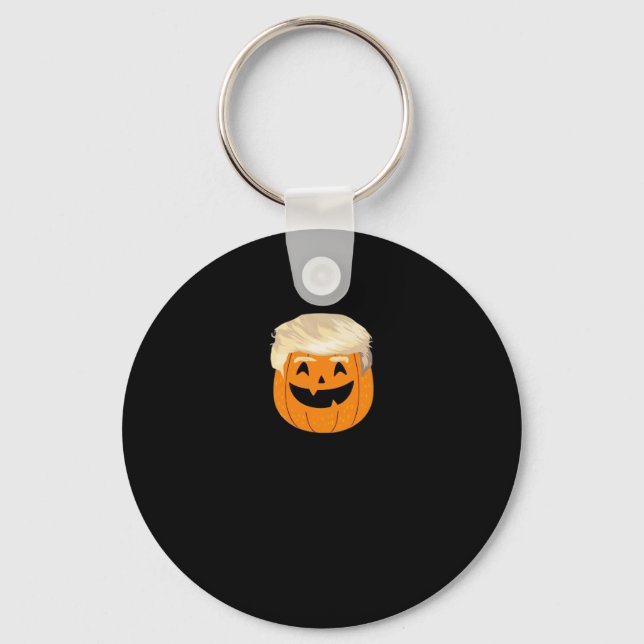 Trumpkin Pumpkin Halloween Classic Key Ring (Front)
