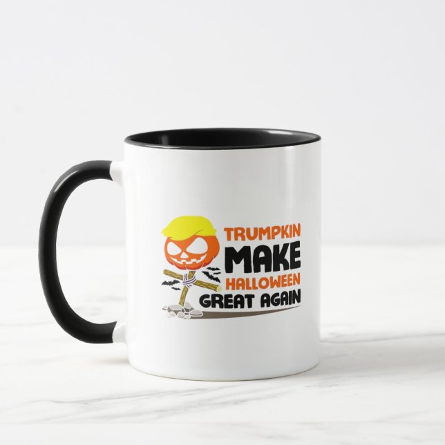 Trumpkin Pumpkin Halloween Classic Mug (Left)