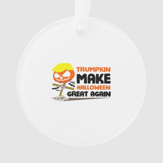 Trumpkin Pumpkin Halloween Classic Ornament (Front)