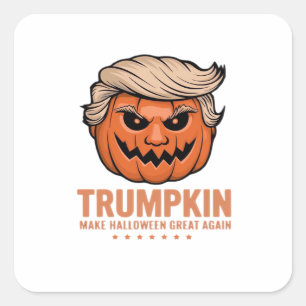 Trumpkin Pumpkin, Halloween Classic Square Sticker
