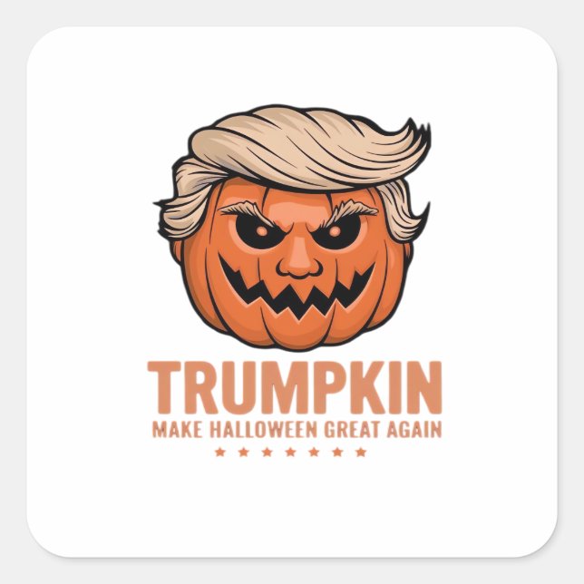 Trumpkin Pumpkin, Halloween Classic Square Sticker (Front)