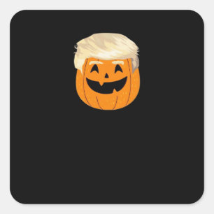 Trumpkin Pumpkin Halloween Classic Square Sticker