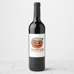 Trumpkin Pumpkin, Halloween Classic Wine Label