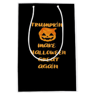 Trumpkin Pumpkin Halloween Design – Funny Autumn Q Medium Gift Bag
