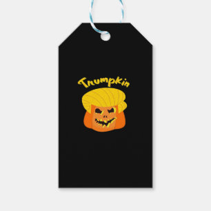 Trumpkin Pumpkin Halloween Design – Retro Slogan  Gift Tags