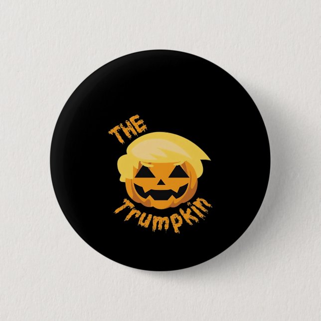 Trumpkin Pumpkin Halloween Design – Sloth Costume  6 Cm Round Badge (Front)