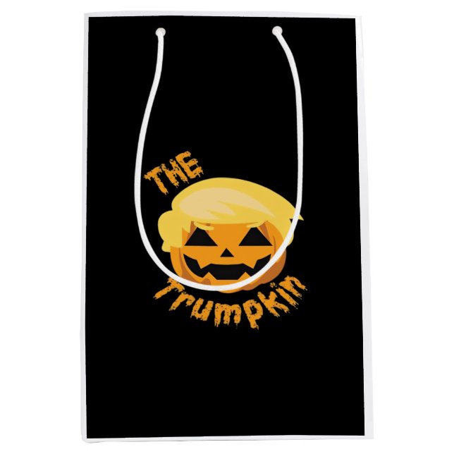 Trumpkin Pumpkin Halloween Design – Sloth Costume  Medium Gift Bag (Front)